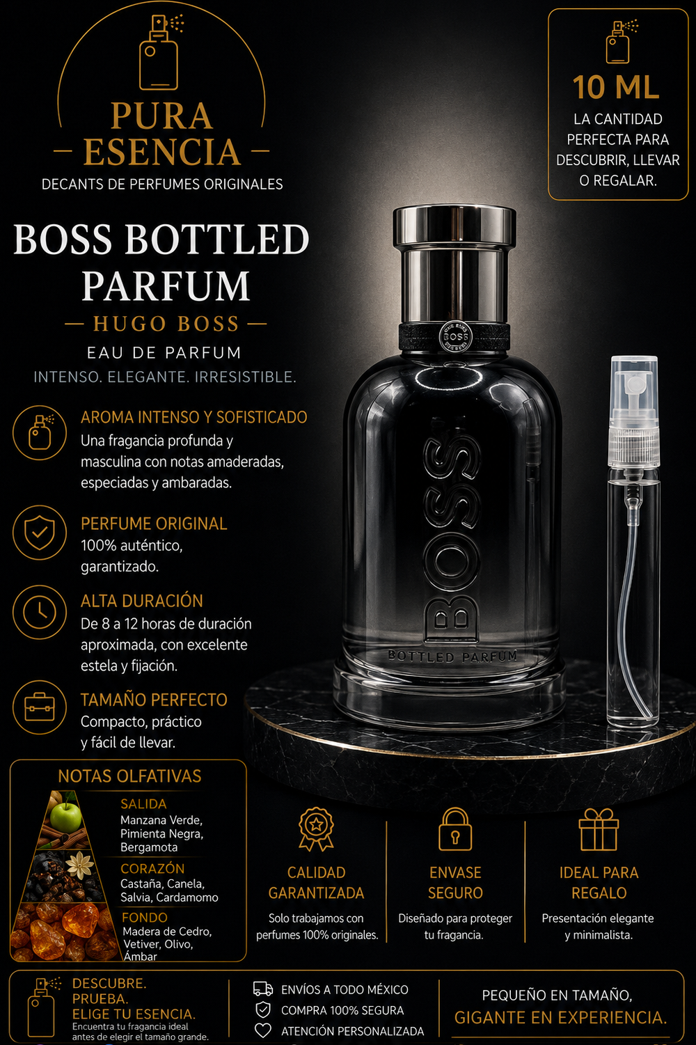 BOSS Bottled Parfum — Decant 5 ml y 10 ml