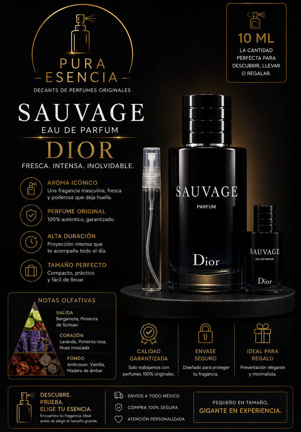 Dior Sauvage Parfum — Decant 5 ml y 10 ml