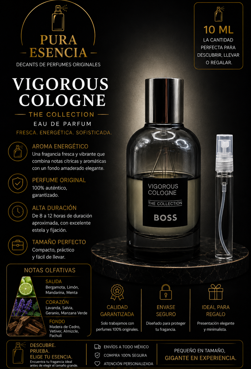 BOSS The Collection Vigorous Cologne — Decant 5 ml y 10 ml